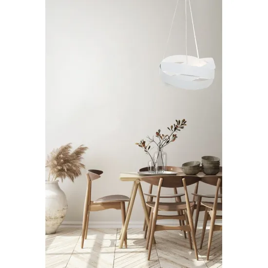 Zuma Tornado fehér kézi gyártású függesztett lámpa (ZU-1117) E27 3 izzós IP20 Zuma Tornado fehér kézi gyártású függesztett lámpa (ZU-1117) E27 3 izzós IP20