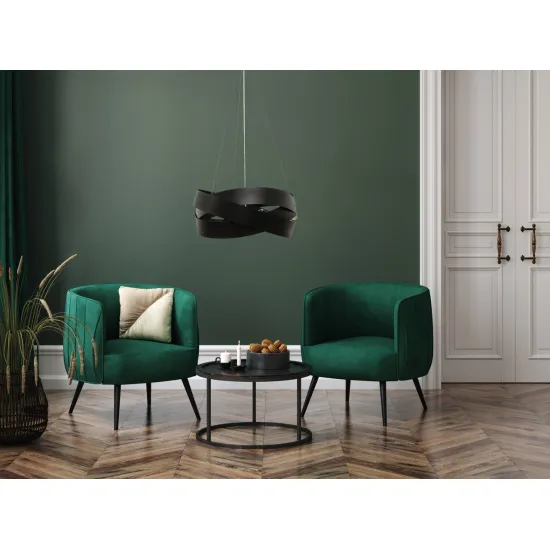 Zuma Tornado fekete kézi gyártású függesztett lámpa (ZU-1118) E27 3 izzós IP20 Zuma Tornado fekete kézi gyártású függesztett lámpa (ZU-1118) E27 3 izzós IP20