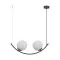 Zuma Wave fekete-fehér kézi gyártású függesztett lámpa (ZU-5012) E14 2 izzós IP20