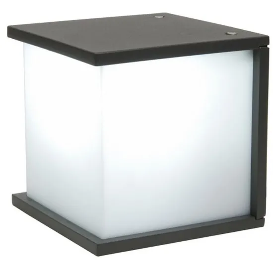 Lutec Box Cube sötétszürke kültéri fali lámpa (LUT-5184601118) E27 1 izzós IP44