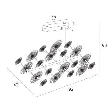 Maxlight Allure matt arany LED függesztett lámpa (MAX-P0643) LED 1 izzós IP20