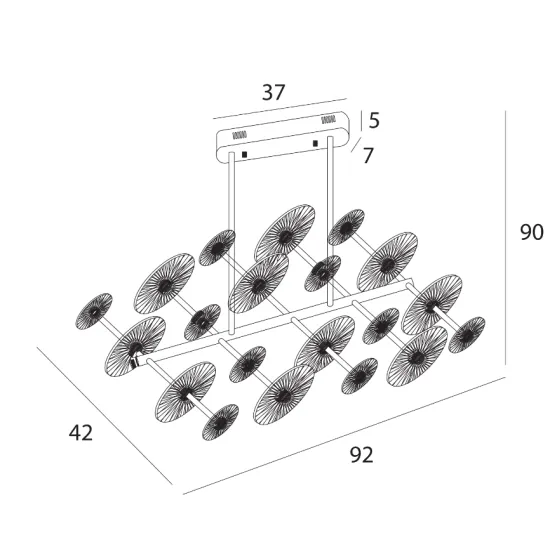 Maxlight Allure matt arany LED függesztett lámpa (MAX-P0643) LED 1 izzós IP20