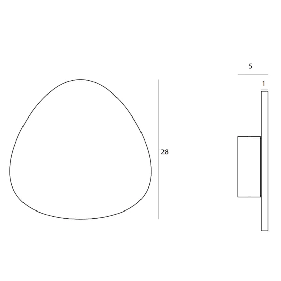 Maxlight Marbles fehér-barna LED fali lámpa (MAX-W0390) LED 1 izzós IP20