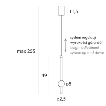 Maxlight Verdes fekete LED függesztett lámpa (MAX-P0611) LED 1 izzós IP20