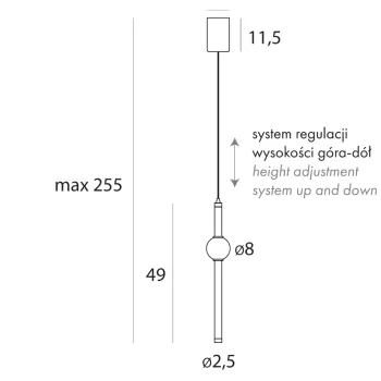 Maxlight Verdes fekete LED függesztett lámpa (MAX-P0612) LED 1 izzós IP20