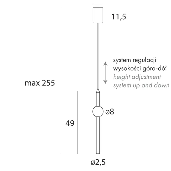 Maxlight Verdes fekete LED függesztett lámpa (MAX-P0612) LED 1 izzós IP20