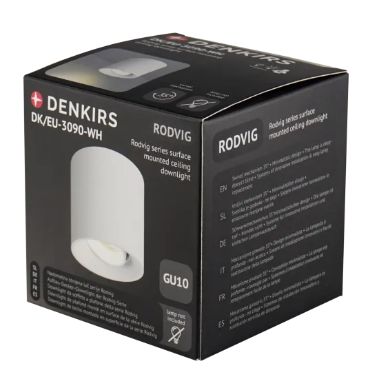 DENKIRS DENKIRS DK fehér Rodvig beépíthető lámpa (DEN-DK/EU-3090-WH) GU10 1 izzós IP20