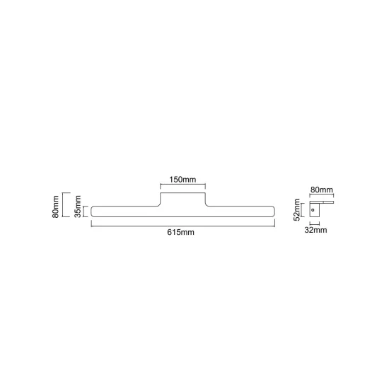 Open Design Luce Parette Cromo 62 CCT  fehér-króm vízvédett LED fali lámpa (OR-OR86126) LED 1 izzós IP44