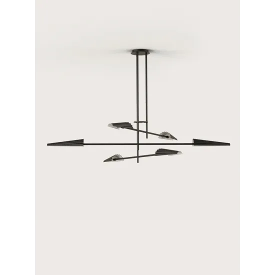 AROMAS DEL CAMPO BION fekete függesztett lámpa (C1306/6) G4 6 izzós IP20