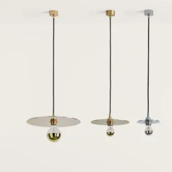 AROMAS DEL CAMPO DISC fekete-arany függesztett lámpa (C1038) E27 1 izzós IP20