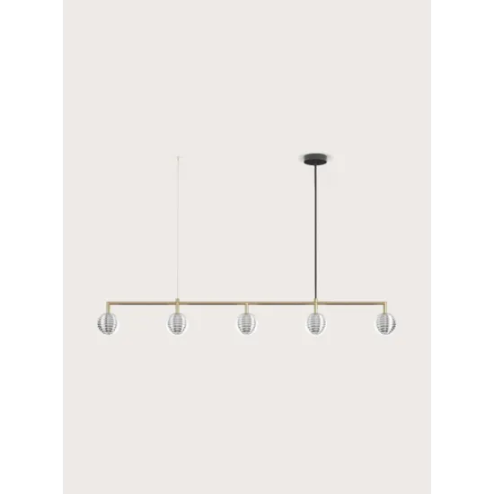 AROMAS DEL CAMPO DOUL arany-átlátszó függesztett lámpa (C1310/5) G4 1 izzós IP20