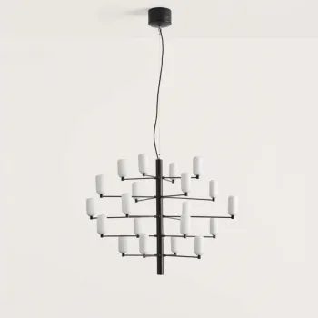 AROMAS DEL CAMPO GAND fekete-fehér függesztett lámpa (C1271) G4 20 izzós IP20