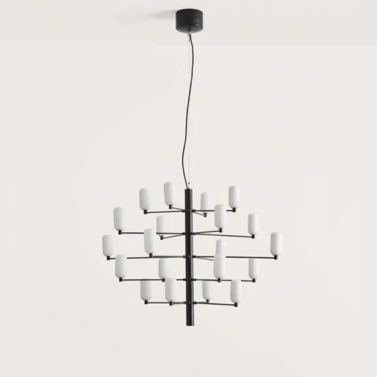 AROMAS DEL CAMPO GAND fekete-fehér függesztett lámpa (C1271) G4 20 izzós IP20