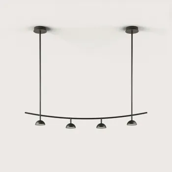 AROMAS DEL CAMPO TANA fekete LED függesztett lámpa (C1309/4) LED 4 izzós IP20