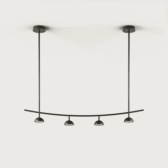 AROMAS DEL CAMPO TANA fekete LED függesztett lámpa (C1309/4) LED 4 izzós IP20