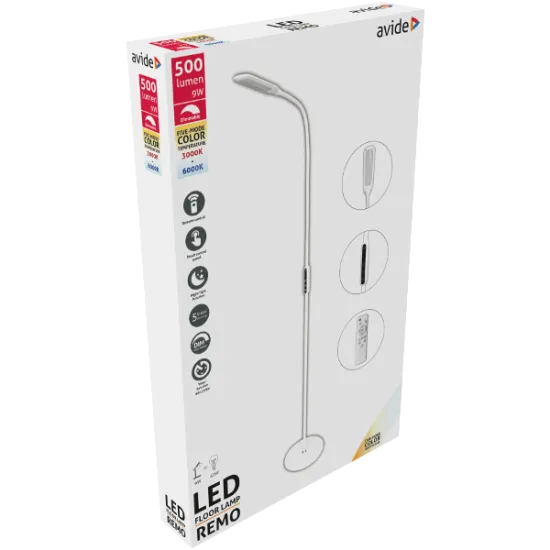 Avide Remo fehér LED állólámpa (ABLFL-9W-REMO-W) LED 1 izzós IP20