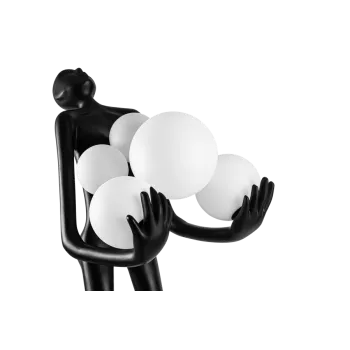 Azzardo Atlas B fekete-fehér állólámpa (AZ-4985) E14 6 izzós IP20