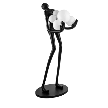 Azzardo Atlas B fekete-fehér állólámpa (AZ-4985) E14 6 izzós IP20