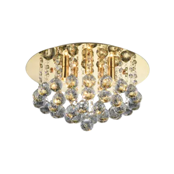 Azzardo Bolla arany-átlátszó kristály mennyezeti lámpa  (AZ-3083) G9 5 izzós IP20