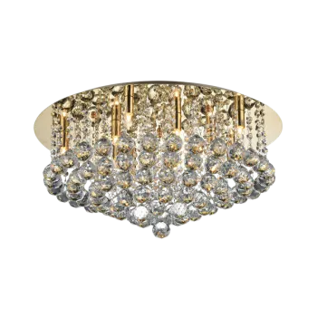 Azzardo Bolla arany-átlátszó kristály mennyezeti lámpa  (AZ-3084) G9 10 izzós IP20