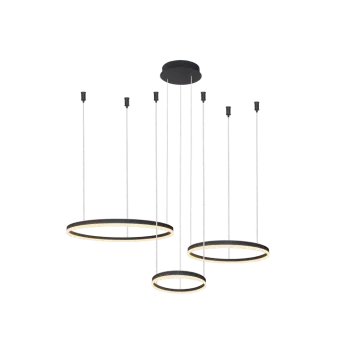 Azzardo Halo fekete távirányítós LED függesztett lámpa (AZ-4972) LED 1 izzós IP20