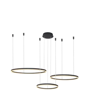 Azzardo Halo fekete távirányítós LED függesztett lámpa (AZ-4975) LED 1 izzós IP20