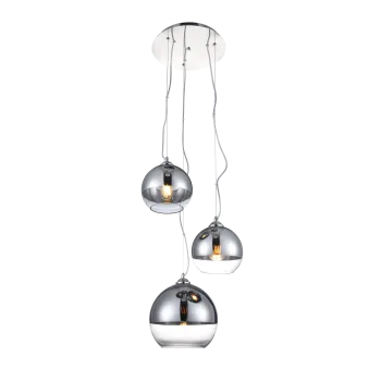 Azzardo Silver Ball króm-átlátszó függesztett lámpa (AZ-4750) E27 3 izzós IP20 Azzardo Silver Ball króm-átlátszó függesztett lámpa (AZ-4750) E27 3 izzós IP20