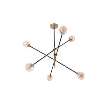 Azzardo Solen arany-fekete függesztett lámpa (AZ-4700) E14 6 izzós IP20