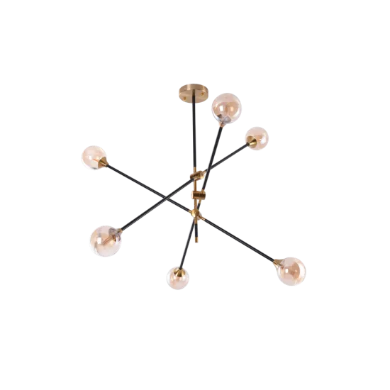 Azzardo Solen arany-fekete függesztett lámpa (AZ-4700) E14 6 izzós IP20