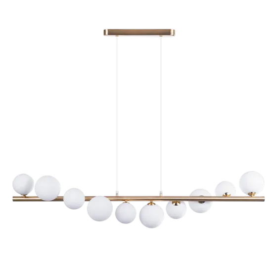 Azzardo Sybilla fehér-sárgaréz függesztett lámpa   (AZ-4407) G9 10 izzós IP20