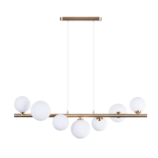 Azzardo Sybilla fehér-sárgaréz függesztett lámpa   (AZ-4409) G9 7 izzós IP20