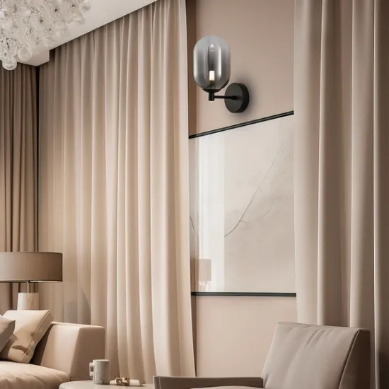 Milagro Alias fekete-füstszínű fali lámpa (MIL-ML0324) E14 1 izzós IP20