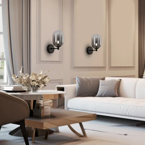 Milagro Alias fekete-füstszínű fali lámpa (MIL-ML0324) E14 1 izzós IP20