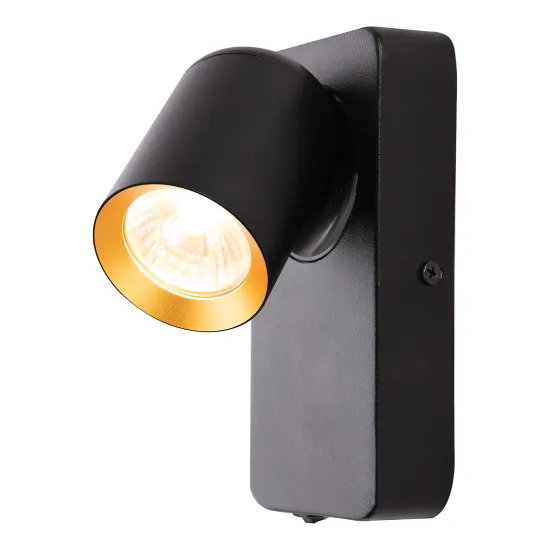 Milagro Andy fekete fali spotlámpa (MIL-ML9943) GU10 1 izzós IP20