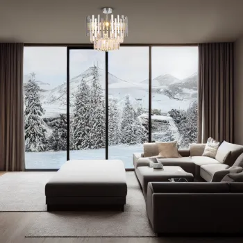 Milagro Aspen króm kristály mennyezeti lámpa (MIL-ML8809) E14 6 izzós IP20