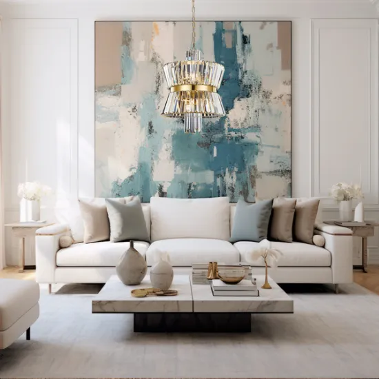 Milagro Aurelia arany kristály függesztett lámpa (MIL-ML0403) E14 8 izzós IP20