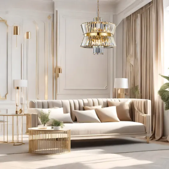 Milagro Aurelia arany kristály függesztett lámpa (MIL-ML0405) E14 12 izzós IP20