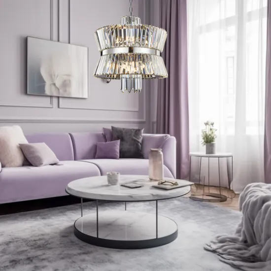 Milagro Aurelia króm kristály függesztett lámpa (MIL-ML0406) E14 12 izzós IP20