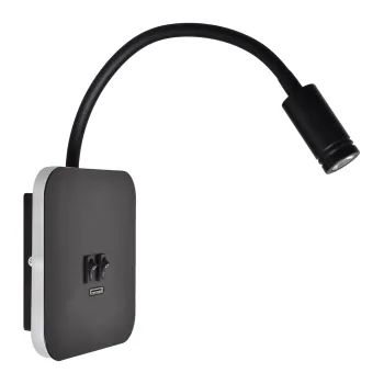 Milagro Base fekete LED fali lámpa  (MIL-ML6352) LED 1 izzós IP20