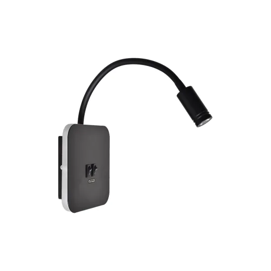 Milagro Base fekete LED fali lámpa  (MIL-ML6352) LED 1 izzós IP20