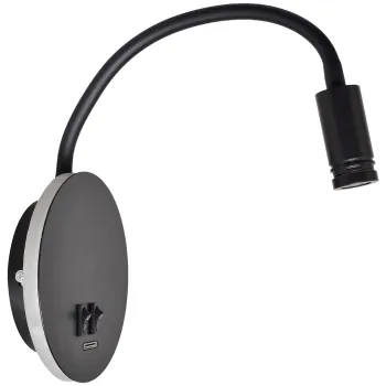 Milagro Base fekete LED fali lámpa  (MIL-ML6354) LED 1 izzós IP20