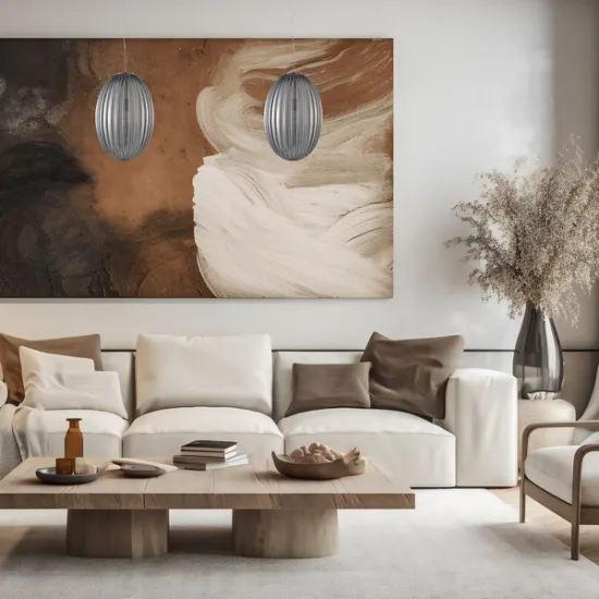 Milagro Braga króm-szürke függesztett lámpa (MIL-ML0351) E27 1 izzós IP20