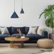 Milagro Capital kék függesztett lámpa (MIL-MLP0962) GX53 1 izzós IP20
