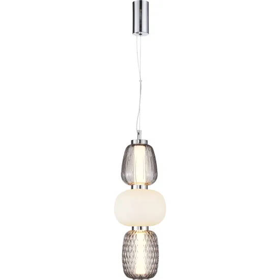 Milagro Caro króm-fehér LED függesztett lámpa (MIL-ML0364) LED 1 izzós IP20