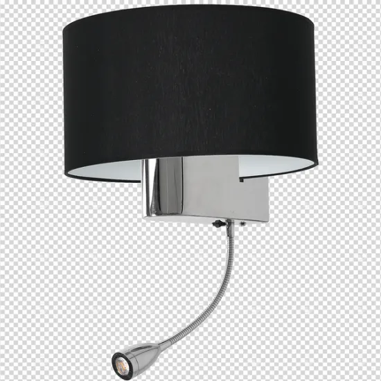 Milagro Casino fekete-króm fali lámpa (MIL-ML6378) E27+LED 1 izzós IP20