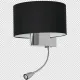 Milagro Casino fekete-króm fali lámpa (MIL-ML6378) E27+LED 1 izzós IP20