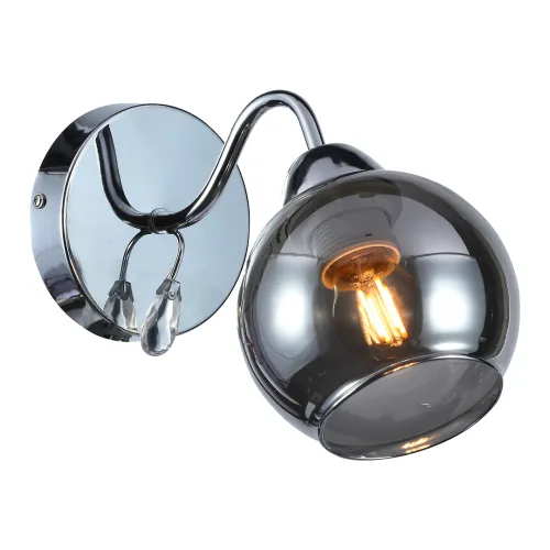 Milagro Connor króm-füstszínű fali lámpa (MIL-MLP0872) E27 1 izzós IP20