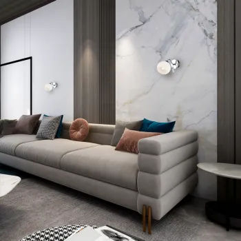 Milagro Connor króm-fehér fali lámpa (MIL-MLP0875) E27 1 izzós IP20