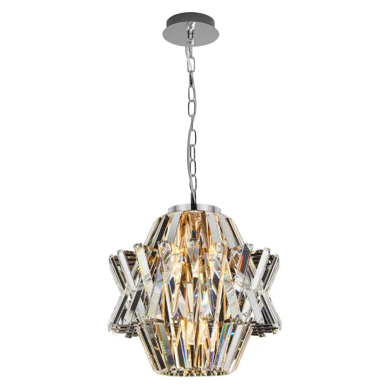Milagro Crown króm kristály függesztett lámpa (MIL-ML0400) E14 4 izzós IP20