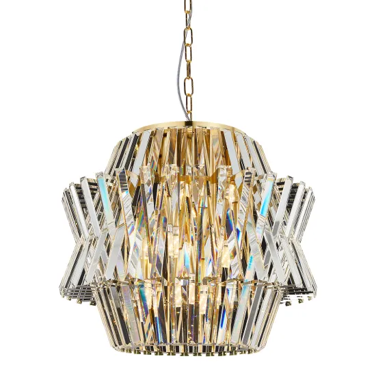Milagro Crown arany kristály függesztett lámpa (MIL-ML0401) E14 12 izzós IP20